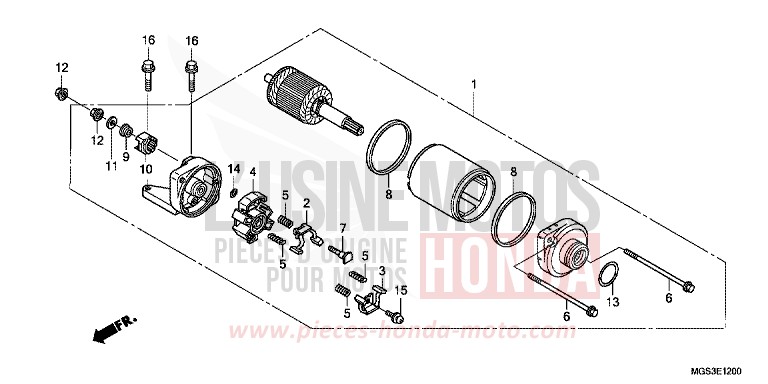 ANLASSER von NC700X Schaltgetriebe DEGITAL SILVER METALLIC (NHA30) von 2013